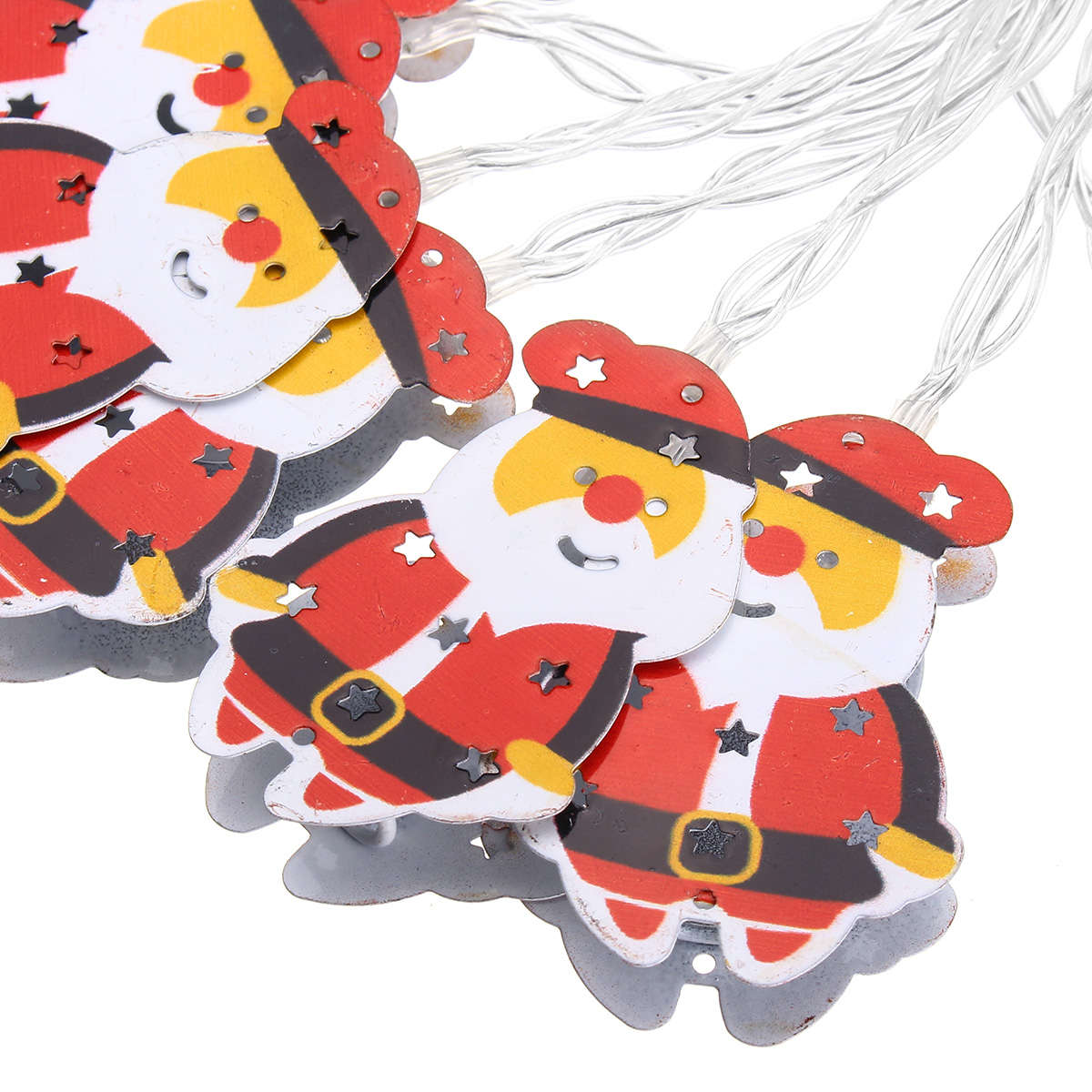 Solar/Battery Powered 4M 10LEDs Warm White Santa Claus Shaped Fairy String Light for Christmas