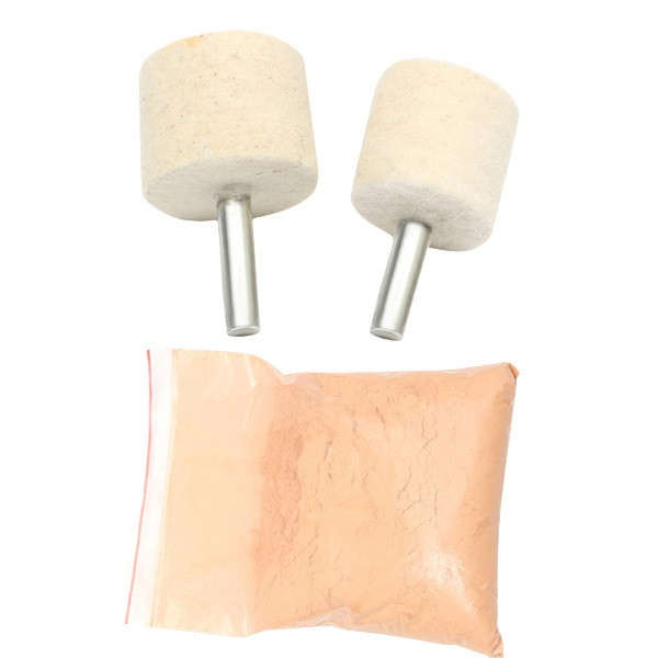 60g Glass Polishing Cerium Oxide Powder 2cm/3cm Polishing Wool Wheel Kit