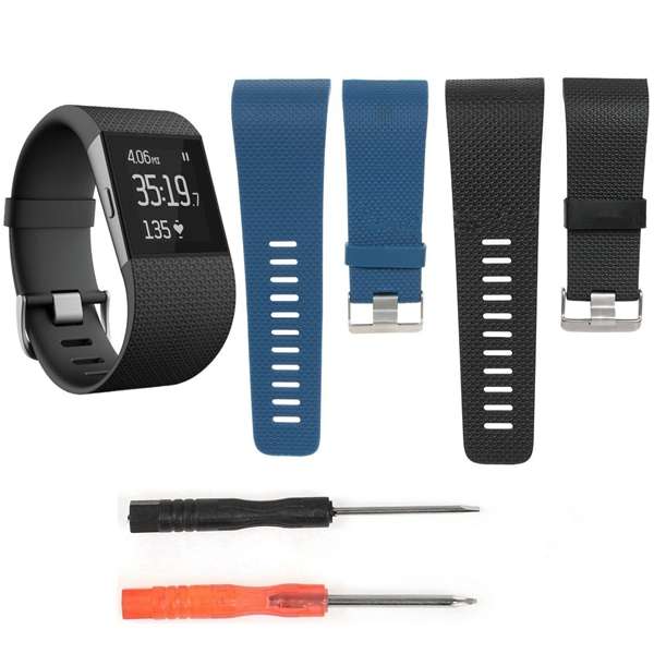 Replacement Silicone Band WrisT-strap Wristband With 2 Screwdrivers For Fitbit Surge Tracker