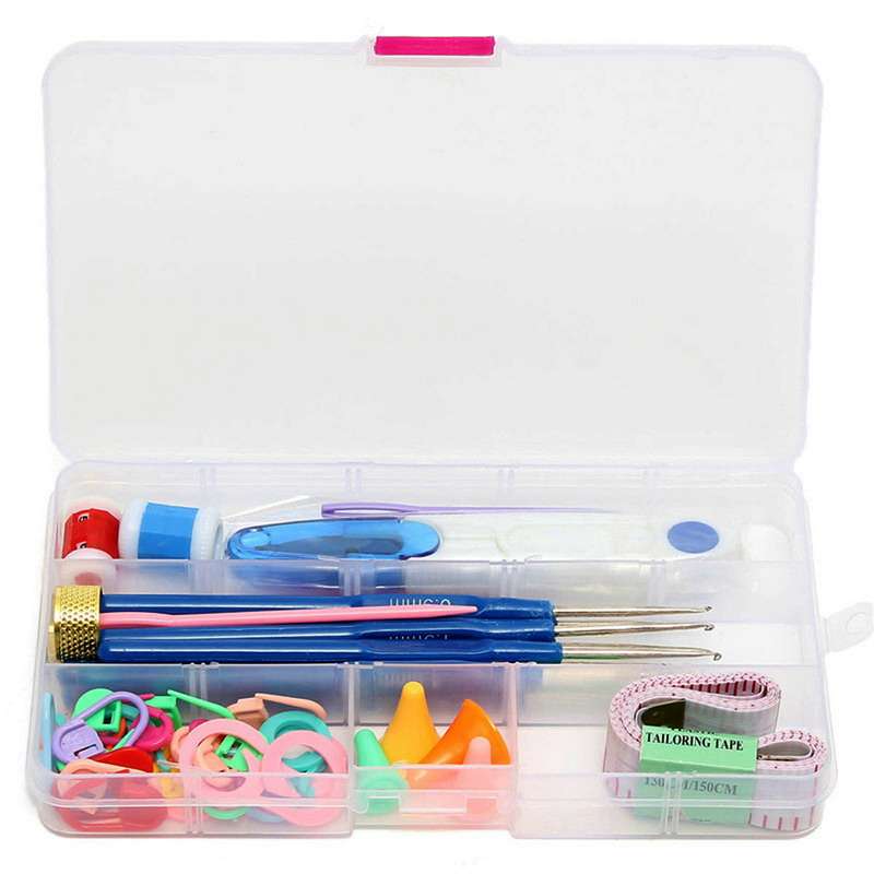 1 Set Crochet Hooks Needles Stitches Knitting Craft Case Crochet Set in Case Yarn Hook DIY Crafts Ho
