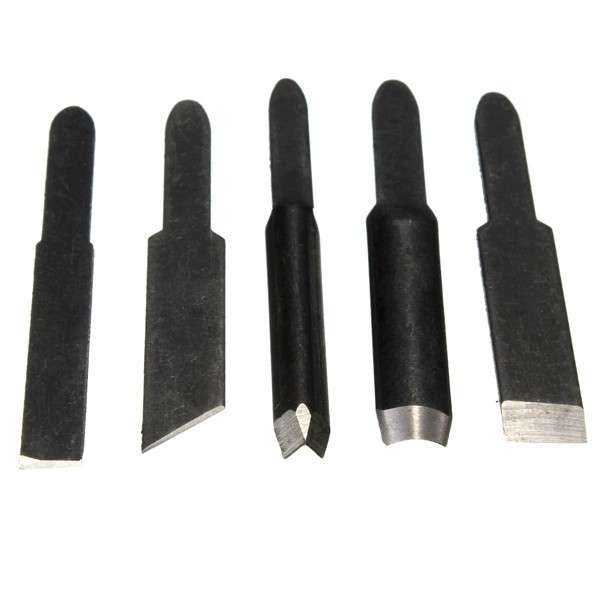 Drillpro Woodworking Carving Chisel Carving Machine Tool with 5 Carving Blades