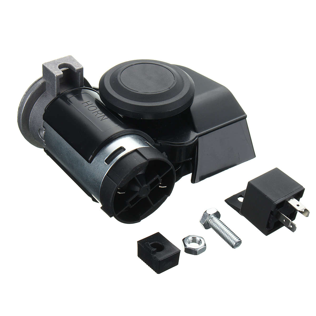 12V Dual Tone Trumpet Super Loud Electric Air Horn w/Compressor Car Truck Train