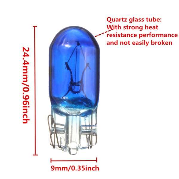 T10 5W Super White Headlamp Globe Front Parking Headlight Light Bulb