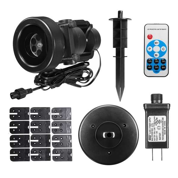 12 Patterns LED Remote RGB Laser Stage Light Festival Party DJ Disco Christmas Projector Garden