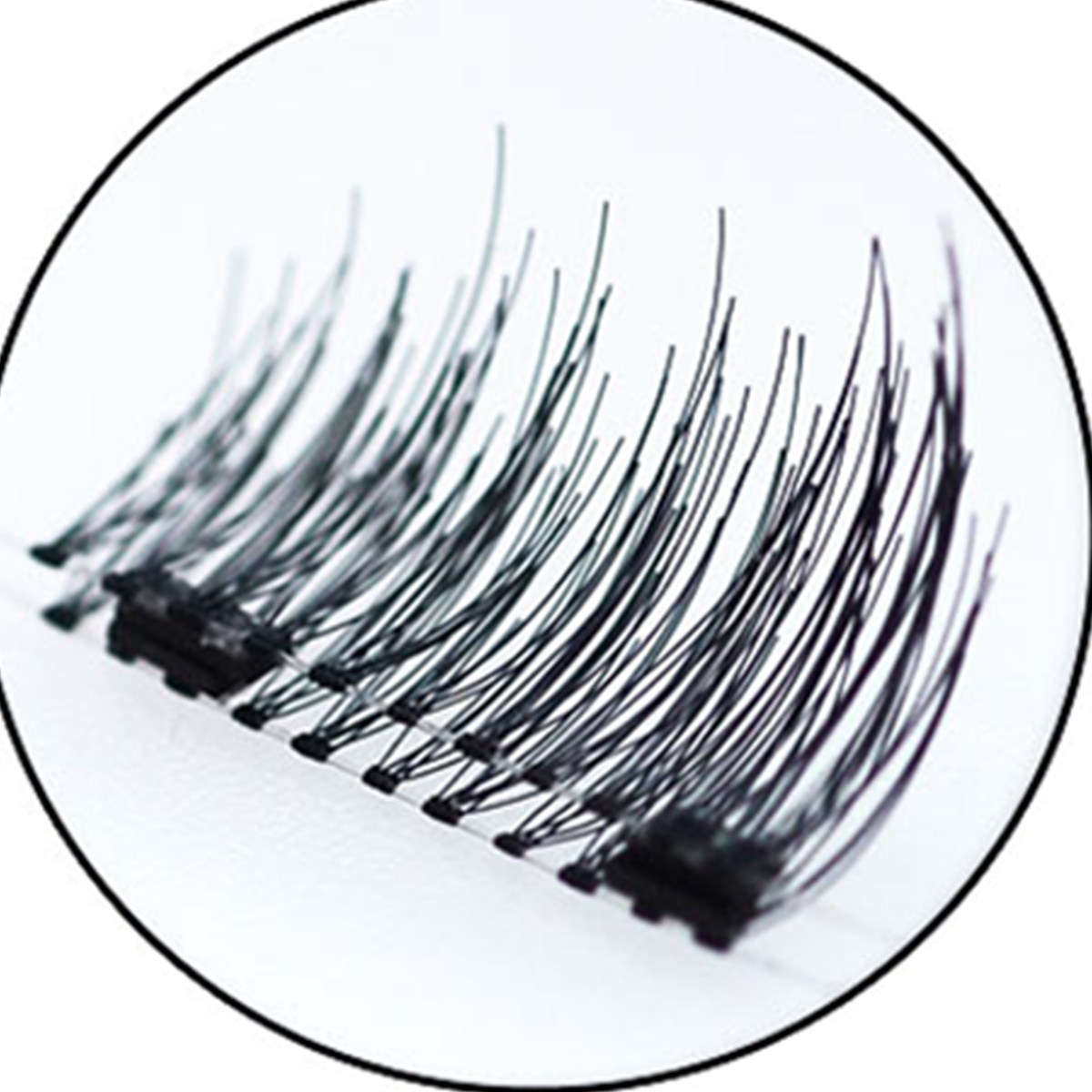 4Pcs/2 Pairs 3D Magnetic False Eyelashes Natural Eye Lashes Extension & Tweezer - Perfect Timing
