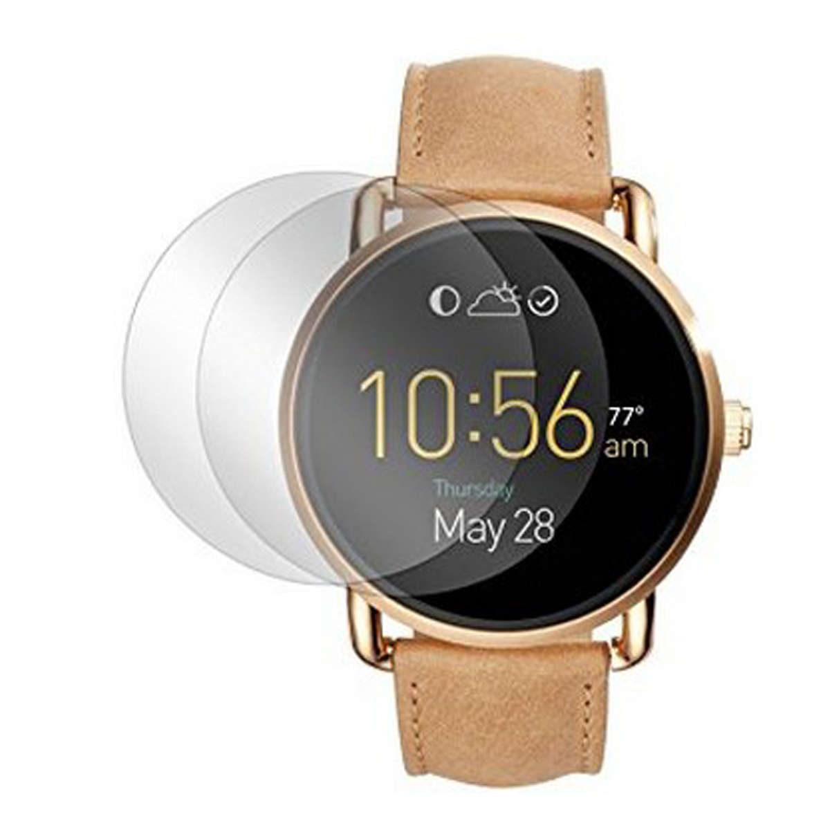 9H Premium Ultra Thin Explosion Proof Tempered Glass Screen Protector for Fossil Q Wander Watch