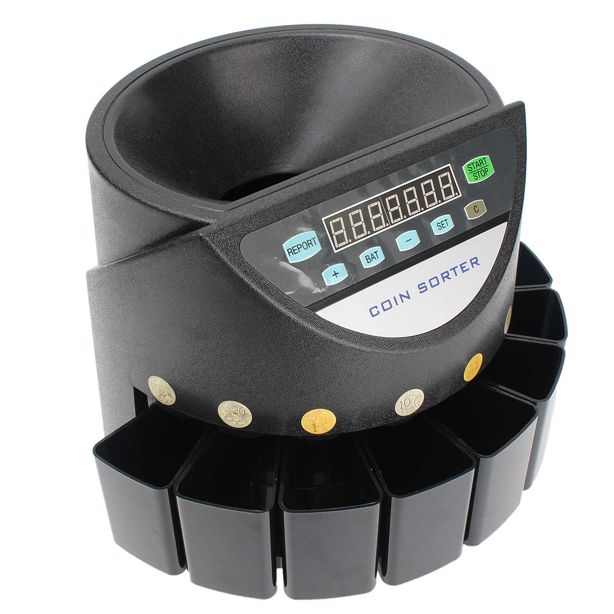 LED Display Digital Automatic Electronic Australian Coins Counter Sorter Machine