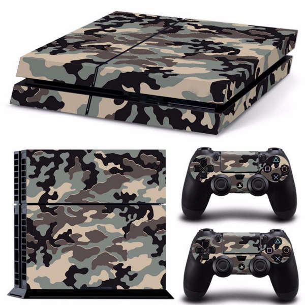 Camouflage Pattern Skin Sticker for PS4 Play Station 4 Console 2 Controller Protector Skin