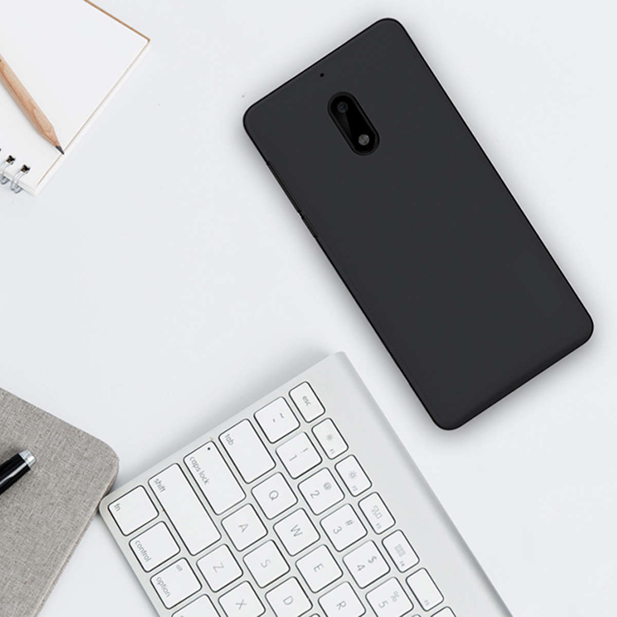 Thickness Black TPU matte mobile soft shell Phone Cover Case for Nokia 6