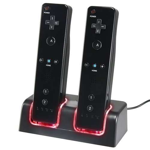 New Charger Dock + 2 x Battery for Nintendo Wii Remote