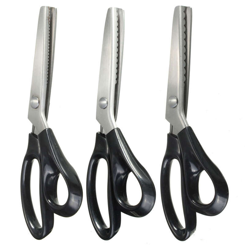 3MM 5MM 7MM Pinking Shears Arc-gear Scissors Sewing Craft Upholstery Tailor Zig-Zag Tool