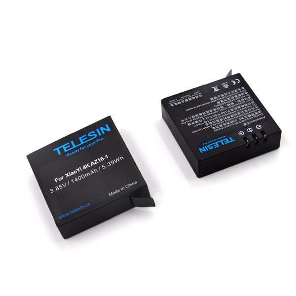 TELESIN 3.85V 1400mAh Sport Camera Battery for Xiaomi Yi II 4K