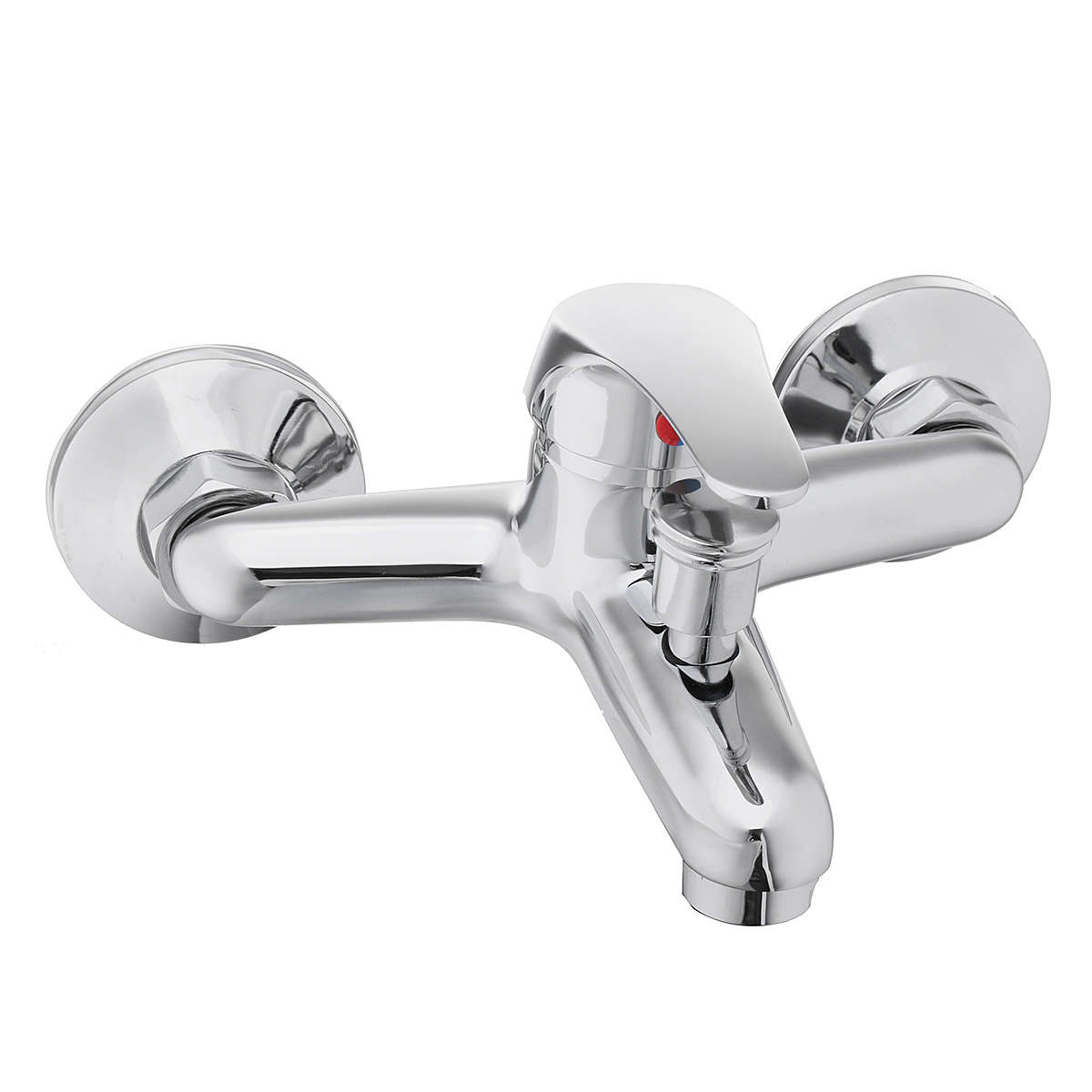 Chrome Wall Mounted Bathroom Bathtub Shower Faucet Set Mixer With Hand Sprayer