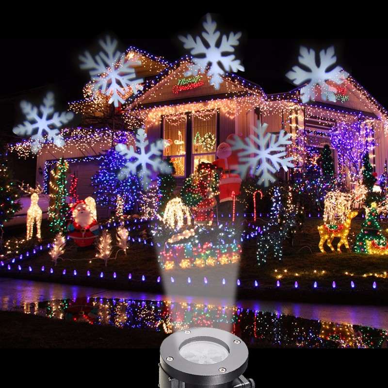 12Pattern Waterproof LED Moving Laser Projector Stage Light Christmas Halloween Lamp
