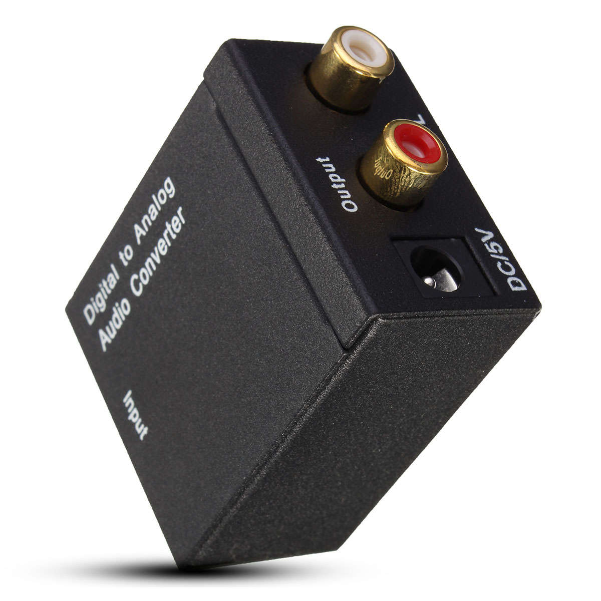 Digital Optical Coax Coaxial Toslink to Analog Audio Converter Adapter RCA L/R