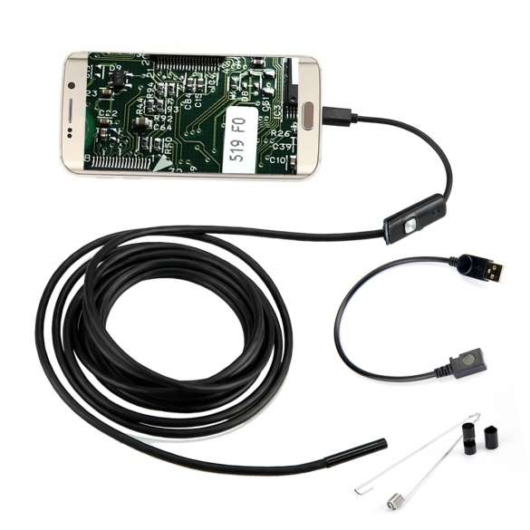 JINGLECN 1/2/3.5/5m 7mm 6LED 0.3 Million Pixels High Definition Micro USB Endoscope Spy Camera
