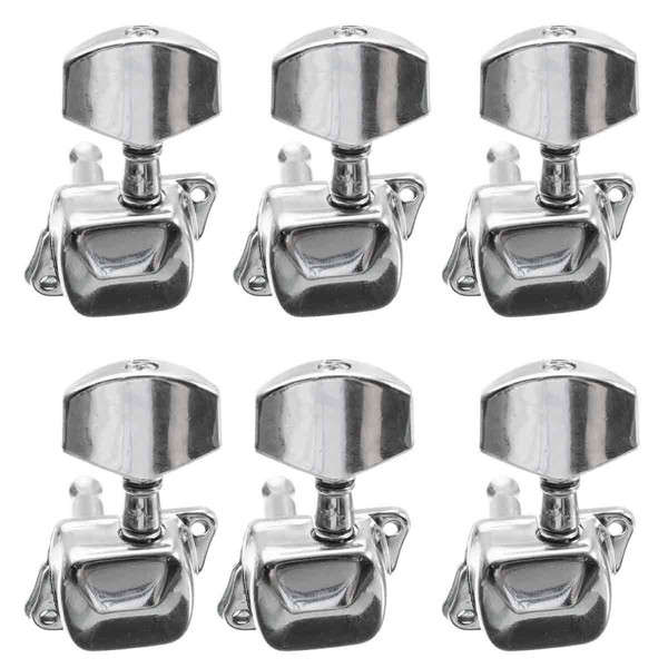 Acoustic Guitar String Semiclosed Tuning Pegs Tuners Machine Heads 6L Chrome