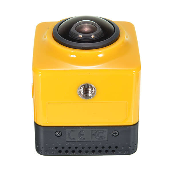 CUBE 360 Degree Camera Yellow Support Micro SDHC with Accessories