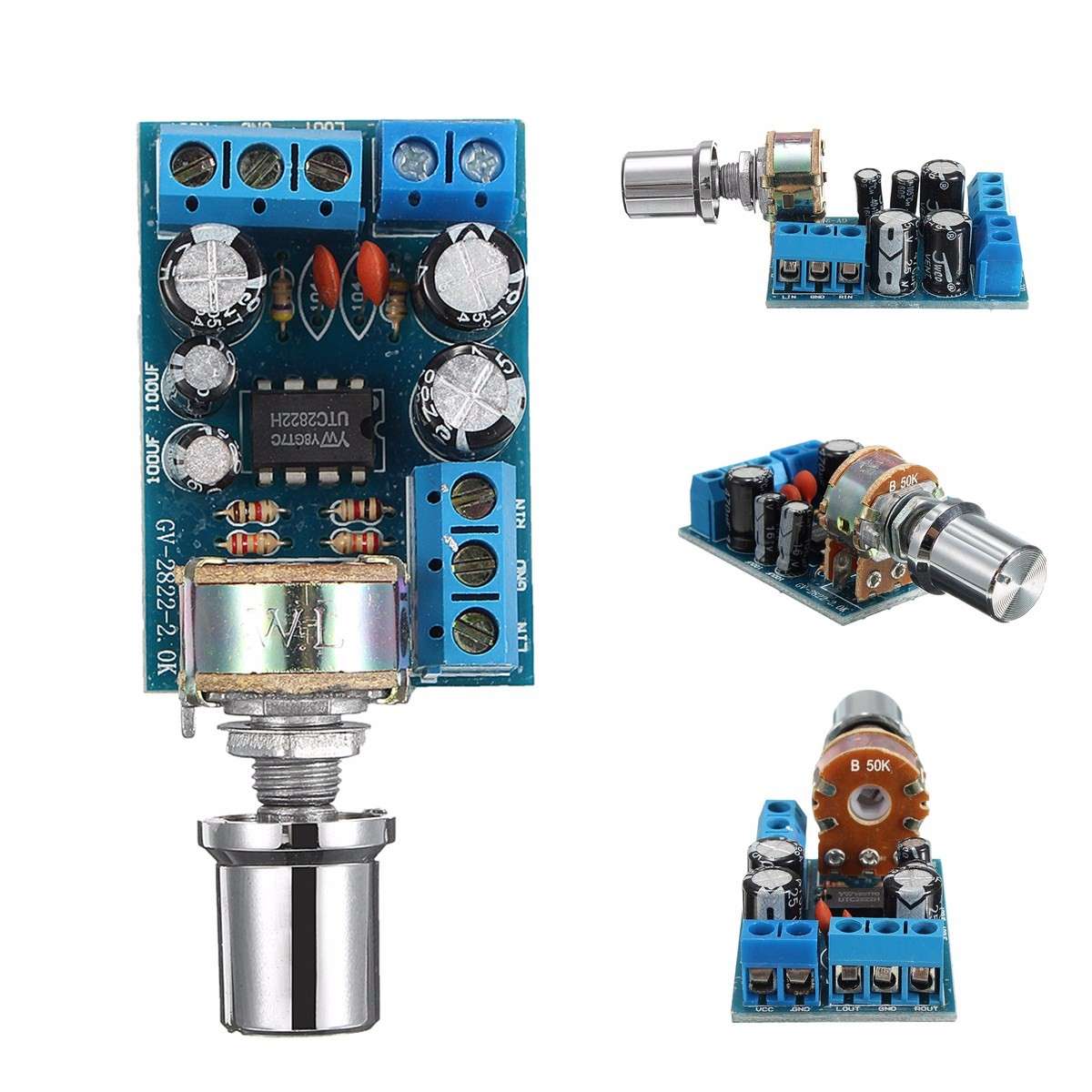 TDA2822M 1W x 2 Dual Channel Audio Amplifier Stereo Module Board Volume Control