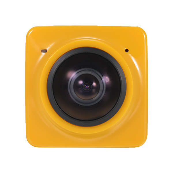 CUBE 360 Degree Camera Yellow Support Micro SDHC with Accessories