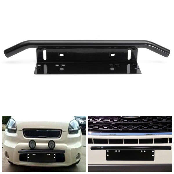 Stainless Steel Car Bumper License Plate Bracket Fog Lamp Install Mount Holder for Off-Road