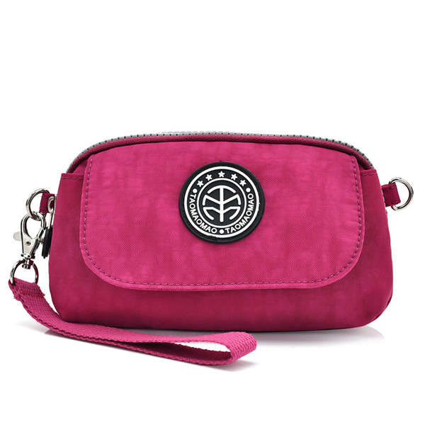 Women Nylon Clutches Bags Girls Mini Shoulder Bags Front Pocket Crossbody Bags