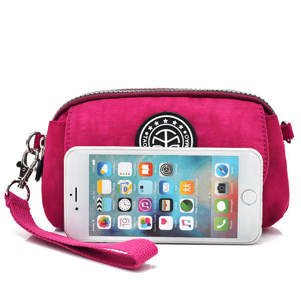 Women Nylon Clutches Bags Girls Mini Shoulder Bags Front Pocket Crossbody Bags