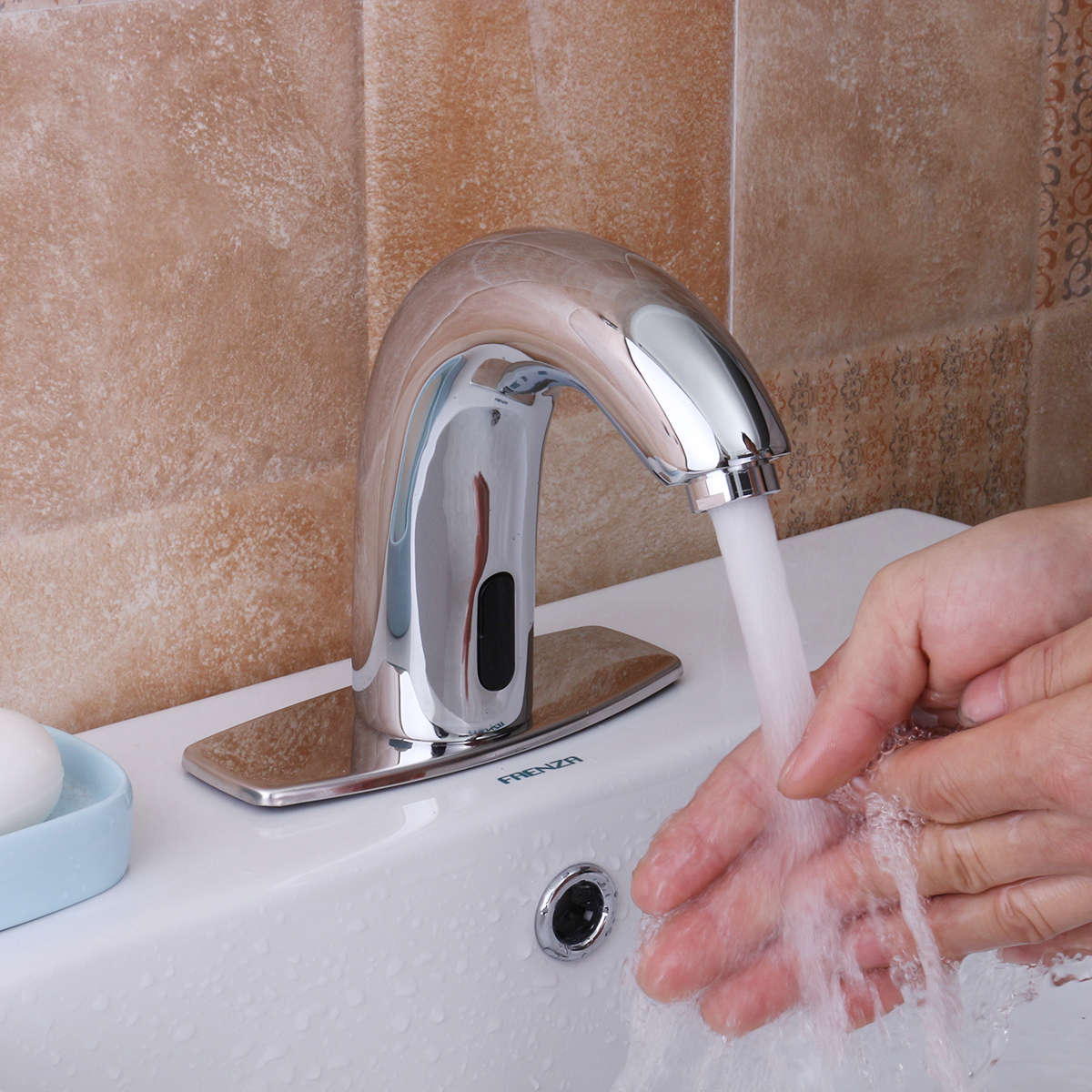 Automatic Sensor Touchless Faucet Hands Free Bathroom Sink Cold Water Tap Commercial Hands Free Tap