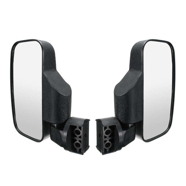 Rear Reversing Side View Mirrors Set Rectangle High Impact Break-Away For UTV/ATV Off Road