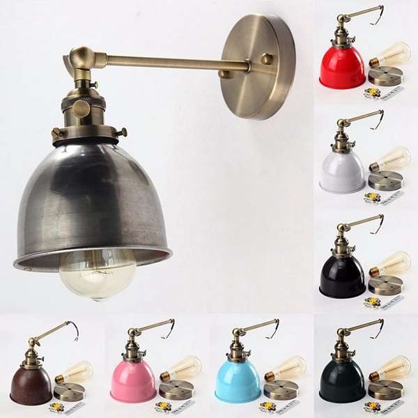 E27 Modern Retro Vintage Sconce Edison Wall Light Bulb Lamp shape Cafe Bar Coffee