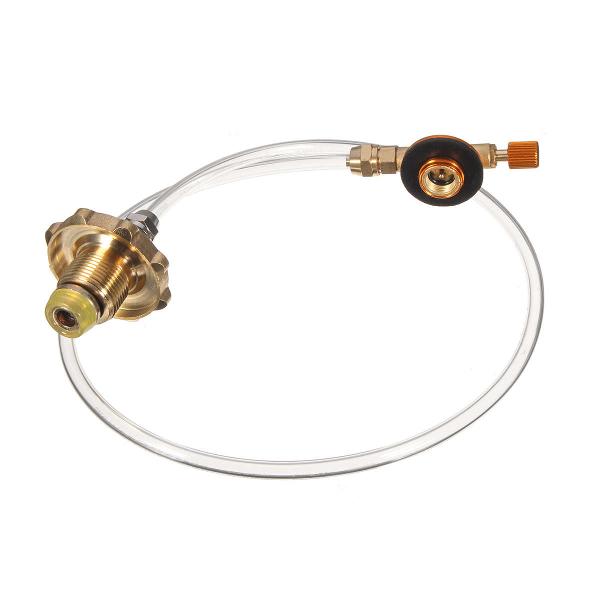 Camping Stove Propane LP Gas Refill Adapter Flat Cylinder Tank Coupler Valve