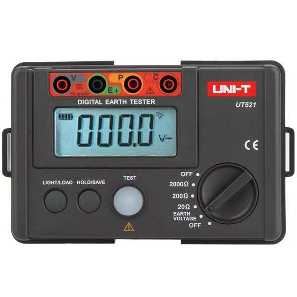 UNI-T UT-521 Digital Earth Tester Earth Ground Insulation Resistance Meter Ohm Meter Volt Meterr 20