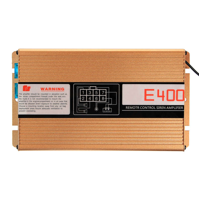 400W 8 Sounds Loud Warning Alarm Police Siren Controlller Horn PA Speaker MIC System