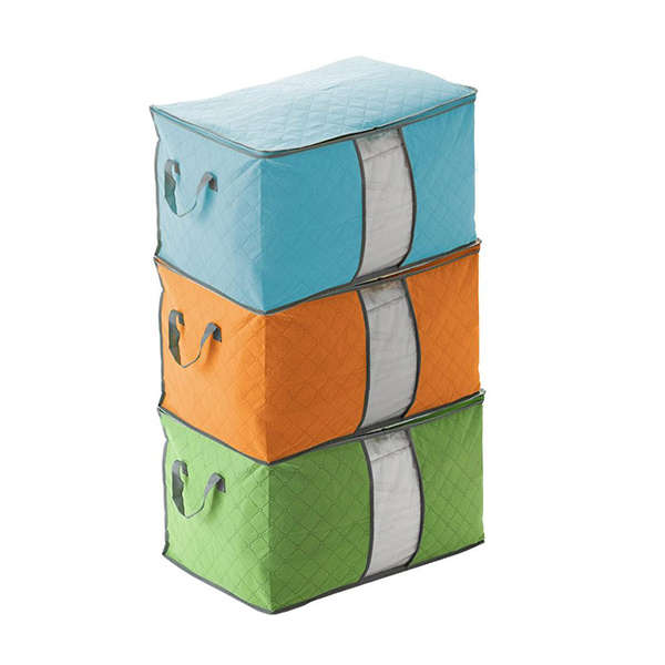 Non Woven Storage Bag Box Clothing Garment Organizer Underwear Quilt Bamboo Charcoal