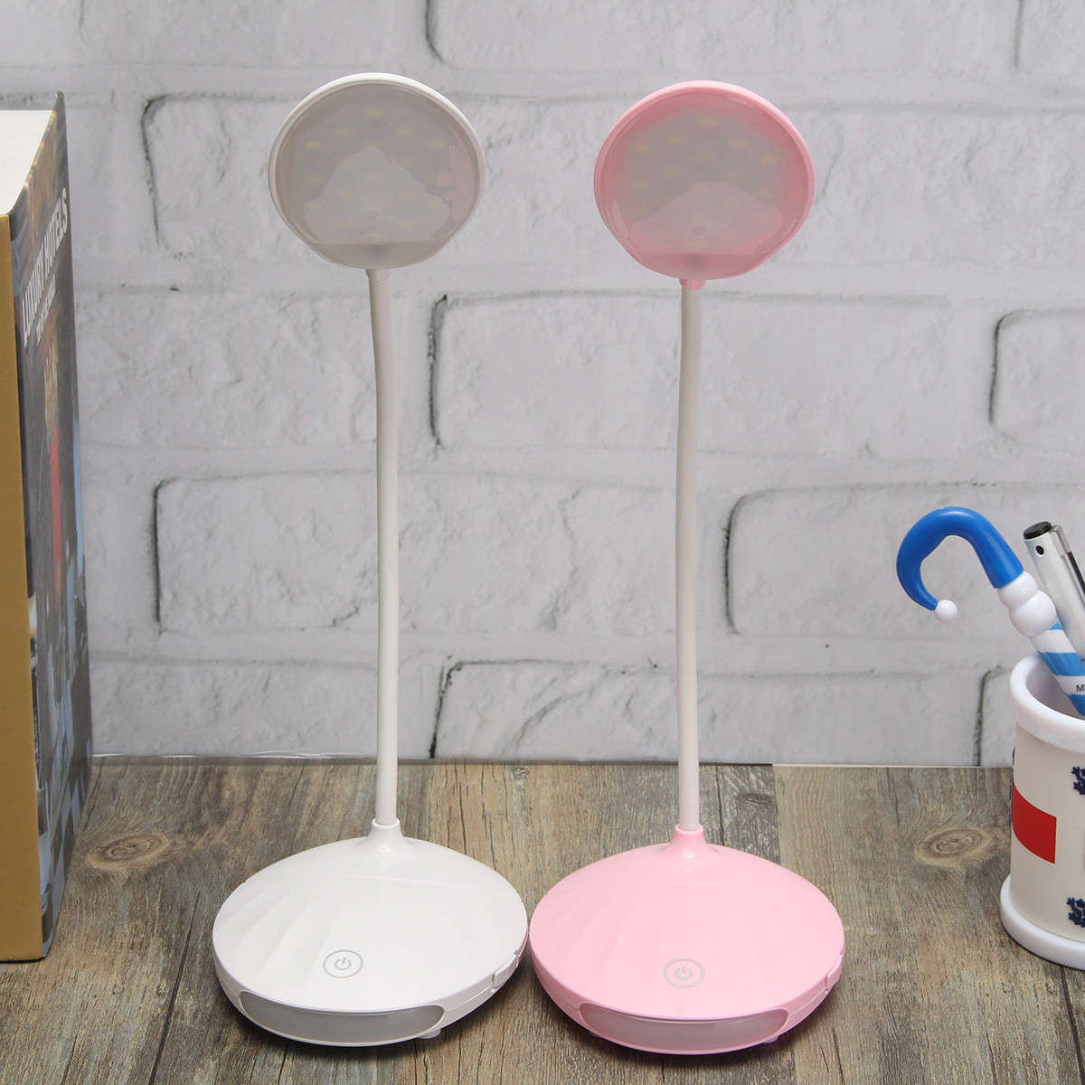 Adjustable Rechargeable Dimmable Touch Sensor LED Reading Night Table Light Desk Lamp