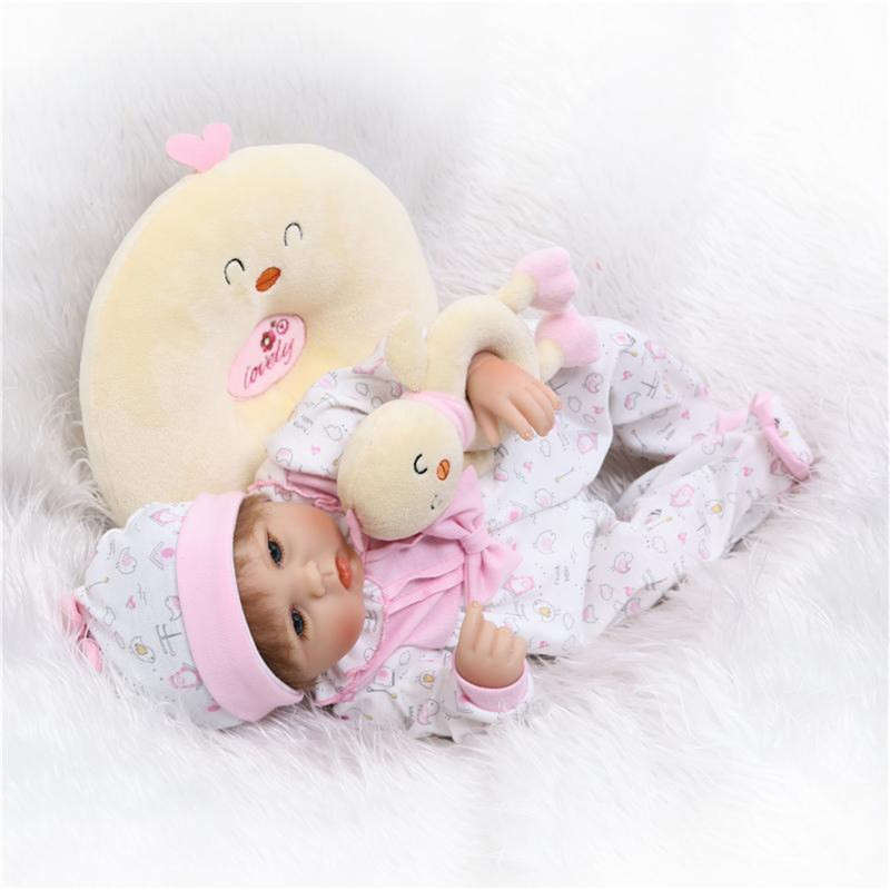 NPK 17`` Realistic Handmade Reborn Baby Doll Soft Silicone Vinyl Lifelike Newborn
