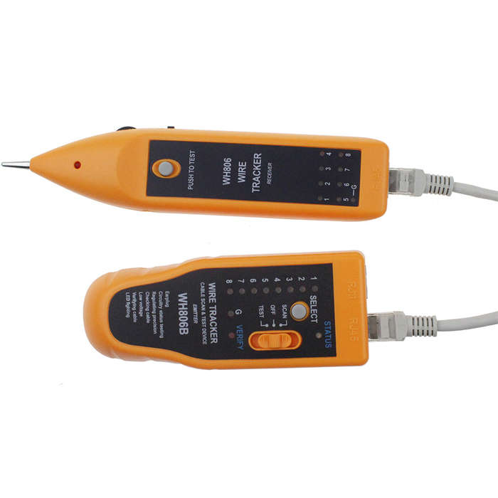 WH806B Telephone Wire Tracker Network Cable Tester Electrical Line Finding Testing for Cat5 Cat5E Ca