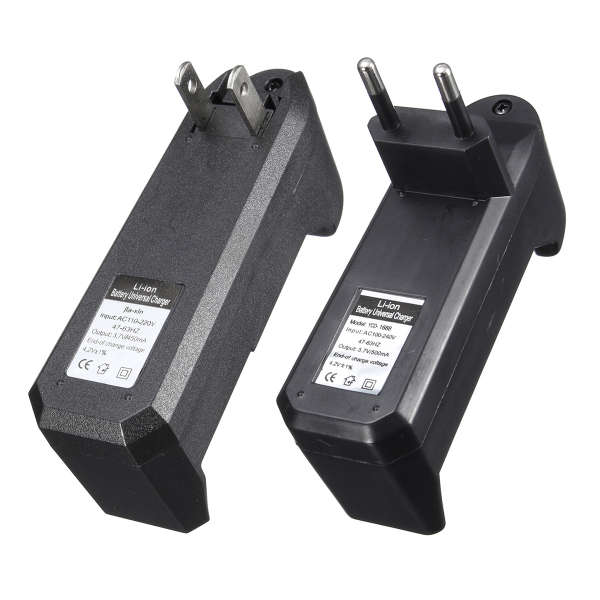 EU US Universal Charger For 3.7V 18650 16340 14500 Li-ion Rechargeable Battery
