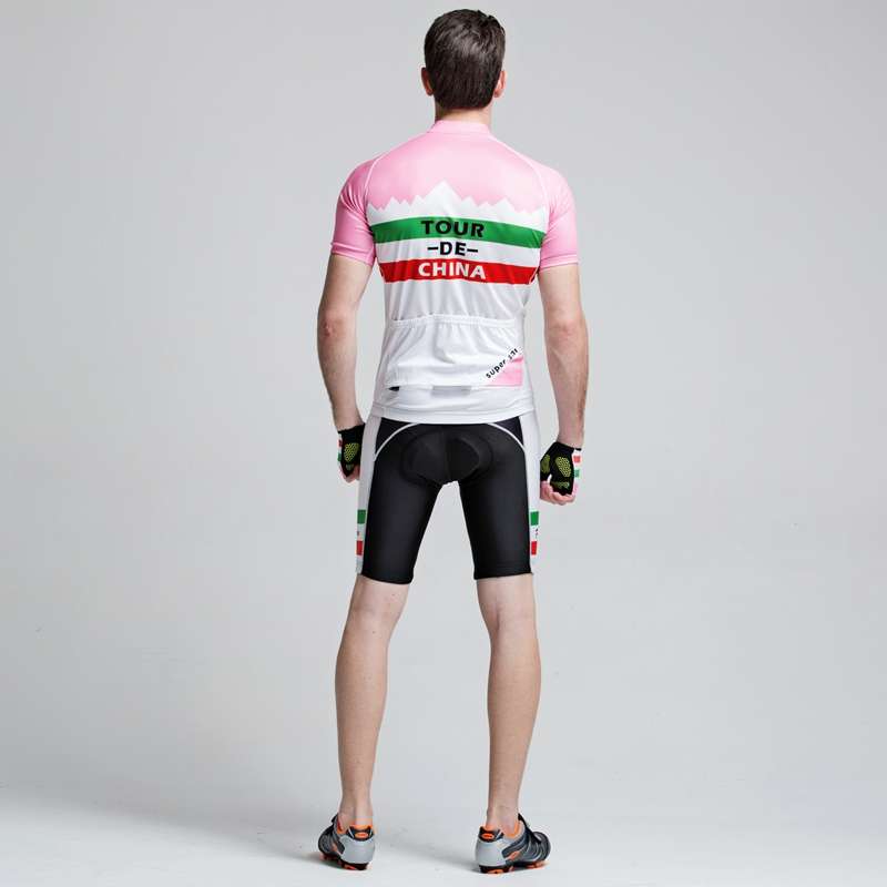 Forider Men Summer Sports Cycling Shorts Bicycle Jersey Quick Dry Cycling Short Sleeve Set Polyester