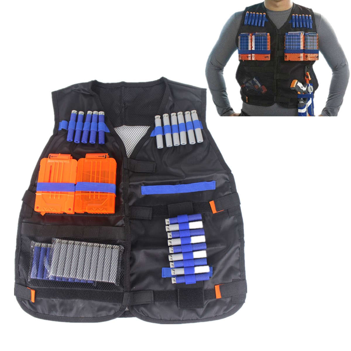Tactical Vest Jacket Multi-Pocket Foam Motorcycle Riding Waistcoat