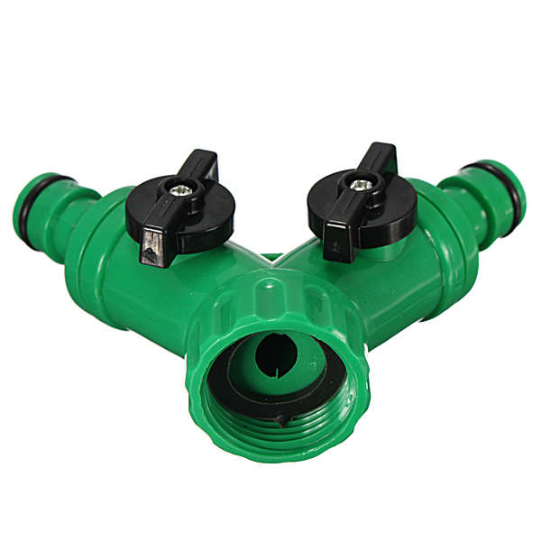 Screw Hose Pipe Splitter 2 way Connector Adaptor Garden Tool Quick