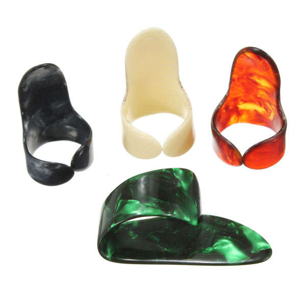 Guitar Plastic Nail Picks Plectrums Plecs Fingerpicks Thumb With Finger