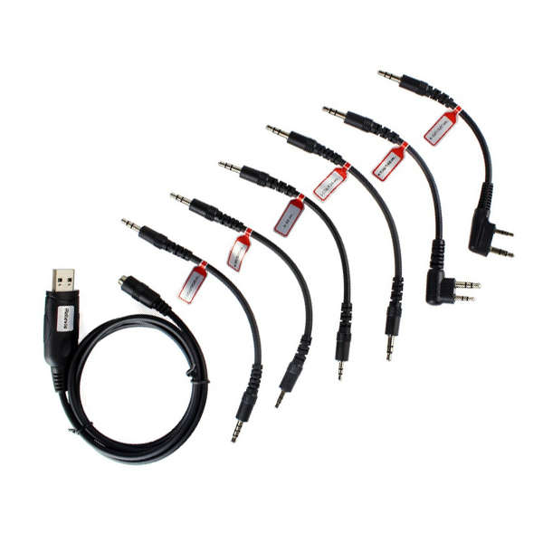 6 in 1 USB Program Programming Cable Adapter For Walkie Talkie