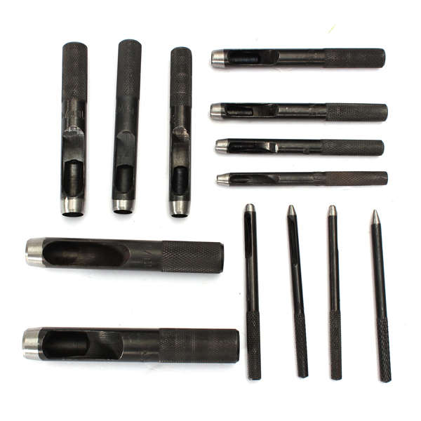 Leather Carbon Steel Hollow Hand Hole Punches Tools 26 Size for Choose