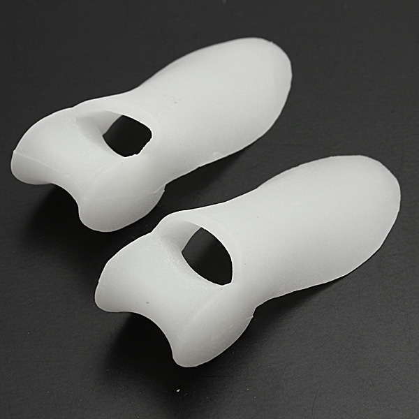 2Pcs Soft Silicone Gel Toe Separators Straightener Bunion Protector
