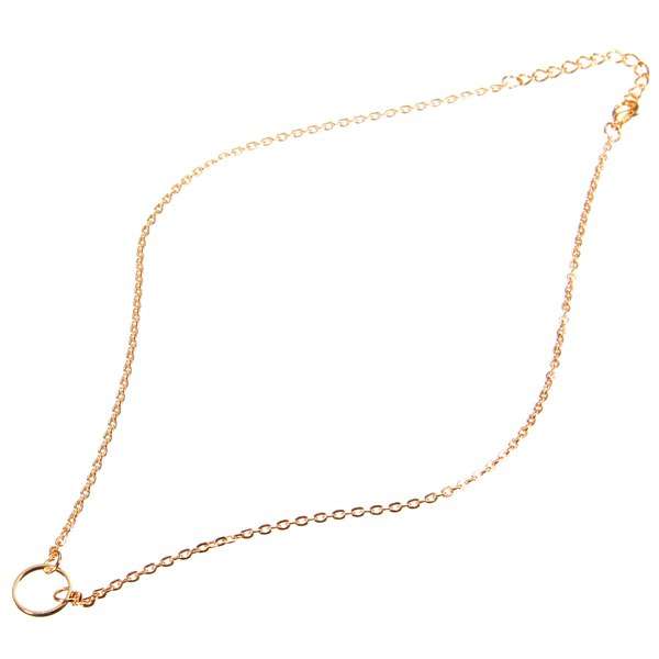 Gold Silver Circle Clavicle Chain Pendant Necklace For Women