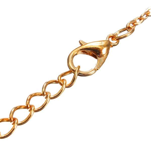 Gold Silver Circle Clavicle Chain Pendant Necklace For Women