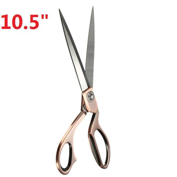 10.5inch Tailoring Scissors Stainless Steel Dressmaking Shears Fabric Craft Cutting Bronze