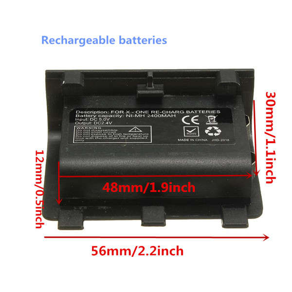 2400mah Rechargeable Battery Pack & Cable For Xbox One Play Charge Kit