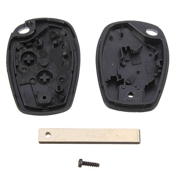 2 Buttons Key Keyless Remote Shell Case Uncut Blade For Renault